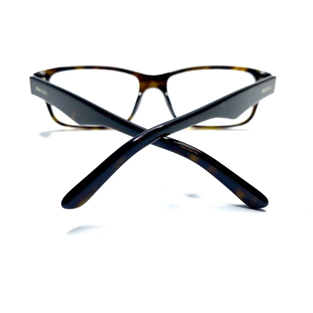Prada Brown Tortoise Rectangular Glasses Italy VPR16M 2AU 101 53 16 140